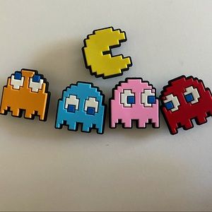 Pac Man Shoe Charm Set